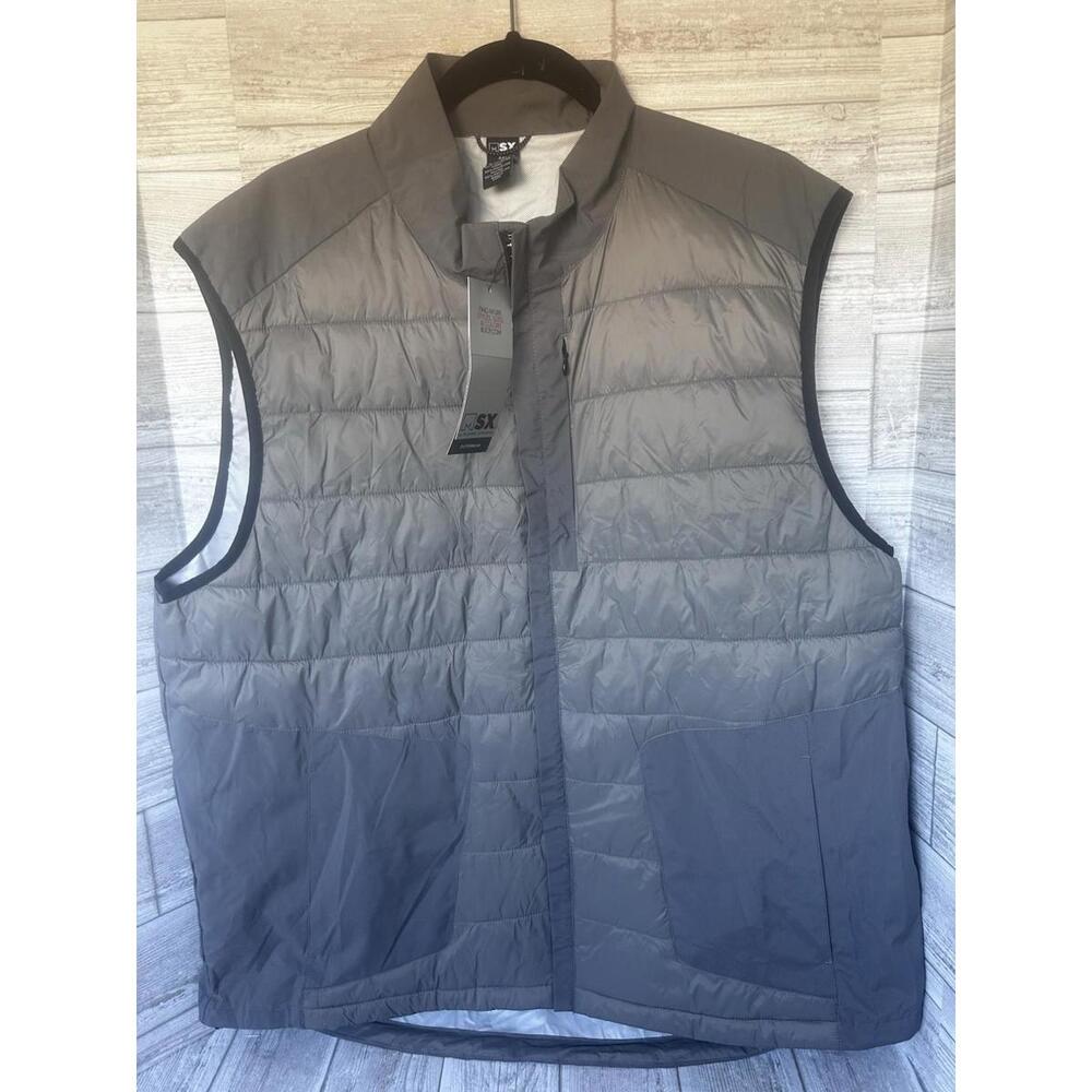 NWT MSX BY MICHAEL STRAHAN MENS QUILTED VEST 2XL, LOFT GRAY